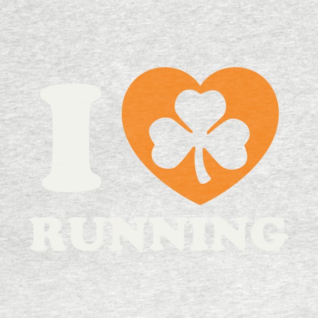 St Patricks Day Running Irish Runner Shamrock Heart by PodDesignShop